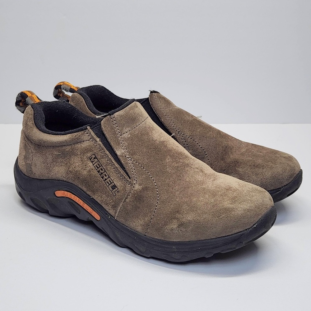 Merrell Jungle Moc Shoes Kids Size 4 Brown Suede Slip On Casual Low Top
